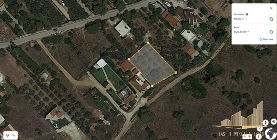 (Zum Verkauf) Nutzbares Land Grundstück || East Attica/Koropi - 847 m², 170.000€ 